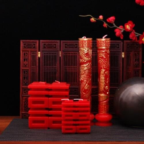 Dragon and Phoenix candles room layout decoration Chinese wedding bride bridal room anthuriums and a pair of happy