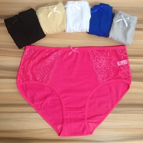 6 Pieces Women Panties Plus Size Panty Cotton Underwear Female Underpants Briefs Intimates Lingerie Culotte Femme Soft XXL XXXXL