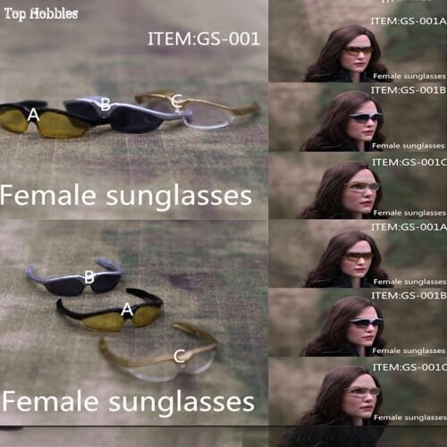 1/6 Scale Doll Sunglasses Women Glasses Windproof Goggles GS001A+B+C+D+E 5 Styles Model for 12" action figure Scene accessories