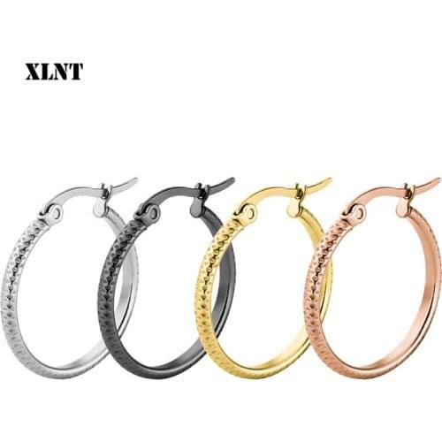 XLNT Vintage Silver Color Handmade Earrings Hoops Small Circle Winding Hoop Earrings For Women Fashion Jewelry Accessories