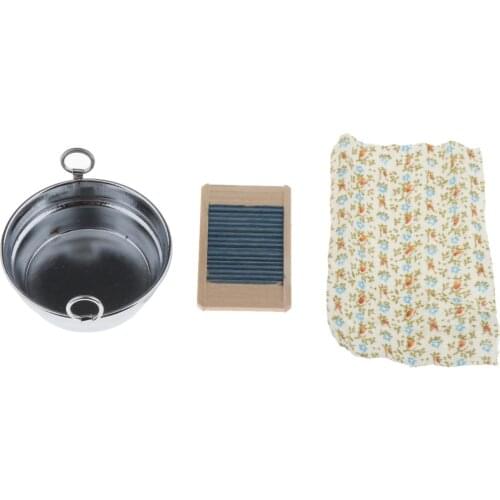 1:12 Miniature Dollhouse Bathroom Mini Washtub Wash Tank Washboard Model