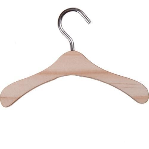 10pcs/lot Wooden Clothes Hanger Metal Hook for BJD Dolls Accessories 2020 New Wholesale
