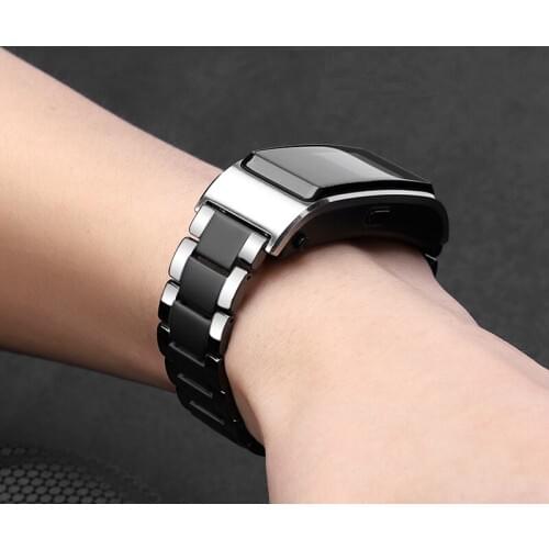 18mm Ceramic Watchband For Huawei Talkband B5 /LG Watch Style /Withings Activite Replacement band Fossil Q Tailor Strap