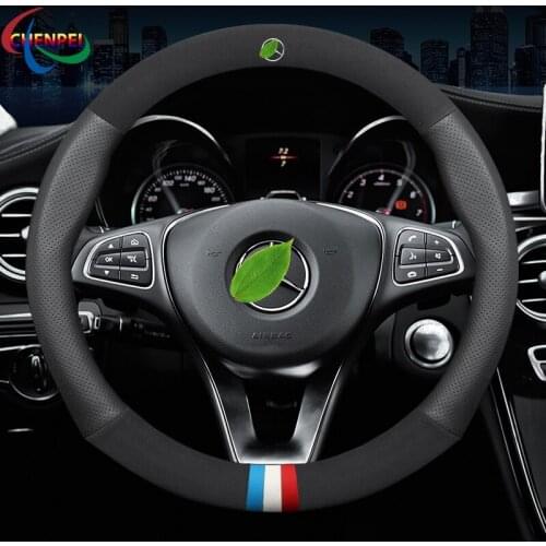 Car Steering Wheel Cover For Mercedes Benz C CLA E GLA GLC GLE S B CLS Class W204 W213 W212 W211 W176 W216 Interior Accessories