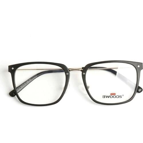 BW1013 New Acetate Metal Lamination Prescription Eyeglasses Classic Metal Bridge Glasses
