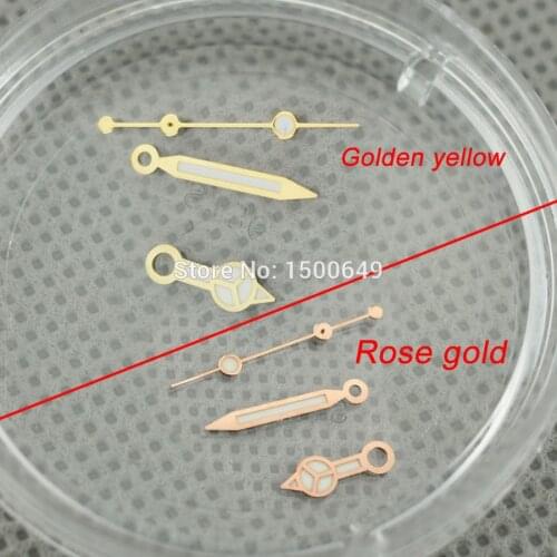 1 pcs golden yellow rose gold watch hands fit Mingzhu DG2813/3804 Miyota 8205 8215 821A or NH35 36 automatic movement watch
