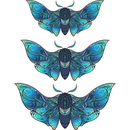 Wooden Jigsaw Puzzle Unique Shape DIY Mysterious Moth 3D Wood Puzzles Toy For Kids Adults Gift Home Wall Decor
