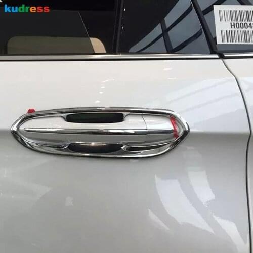 For Ford Edge 2015 2016 2017 ABS Chrome Side Door Handle Bowl Cover Trim Decoration Frame Sticker Car Styling Accessories