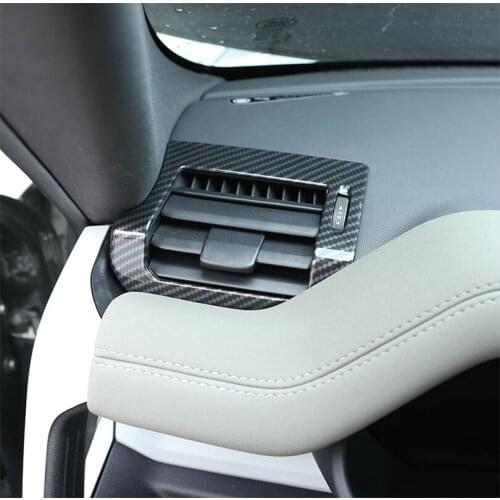 For Land Rover Defender 110 130 2020 2021 ABS Carbon Fiber Car Side AC Vent Frame Cover Trim Interior Accessories