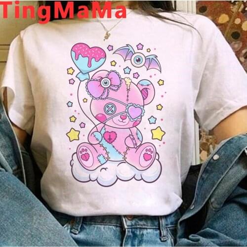Japanese Anime Harajuku E-girls Punk t shirt tshirt women harajuku streetwear tumblr couple top tees streetwear kawaii