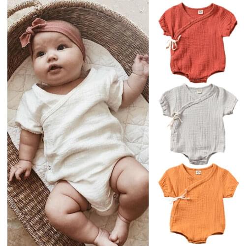 Newborn Infant Baby Boys Girls Cotton Bodysuit Romper Jumpsuit Outfits Playsuit