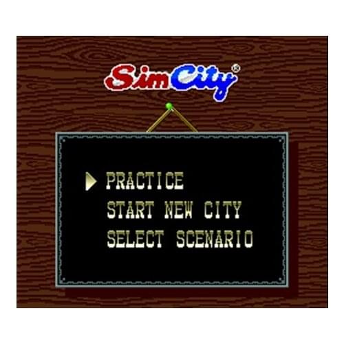 Sim City NTSC Version 16 Bit 46 Pin Big Gray Game Card For USA Game Players