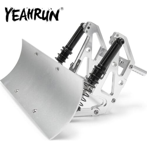 YEAHRUN Metal Blade Snow Plow Shovel Servo for Axial SCX10 II 90046 90047 90028 90027 TRAXXAS TRX-4 1/10 RC Crawler Car Parts