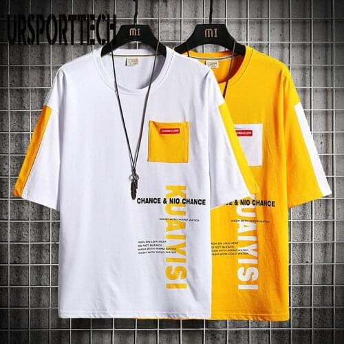 URSPORTTECH 2021 New Style Summer Men T-shirt Tops Harajuku Print Tshirt Dance Tee Shirt Clothes Casual O Neck Male Tees Tops