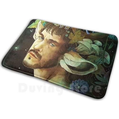 Willstag Soft Non-Slip Mat Rug Carpet Cushion Willstag Hannistag Hannibal Hugh Dancy Flower Crown Mushroom Nature Night