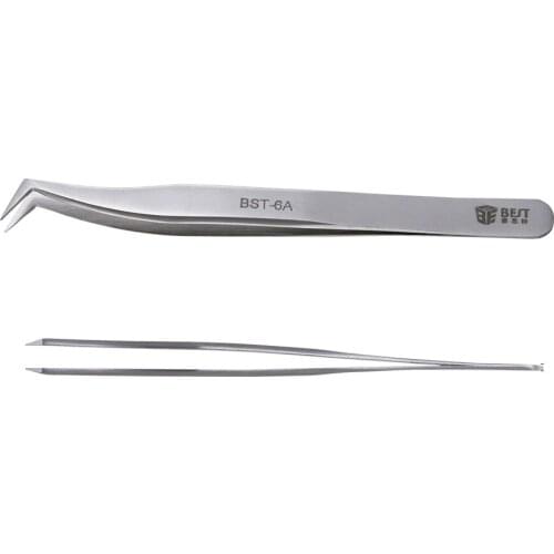 NEW Design BEST-6A 3D 6D Lashes Fine Pointed Angled Volume Eyelash Extension Private Label Tweezers