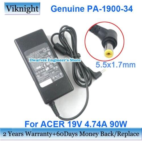 Genuine 19V 4.74A 90W AC Power Supply For Acer ASPIRE 5745G 7720 9300 9410 9500 Laptop Adapter PA-1650-02 PA-1750-02 PA-1900-04