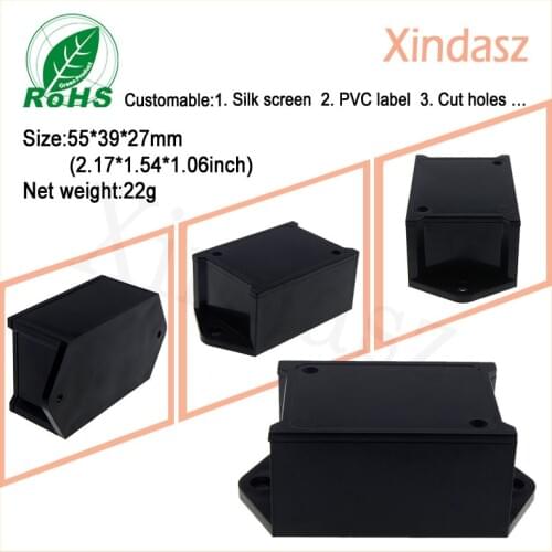 Plastic case for led driver 55*39*27mm(2.17*1.54*1.06inch) black small plastic box plastic boxes for electronics