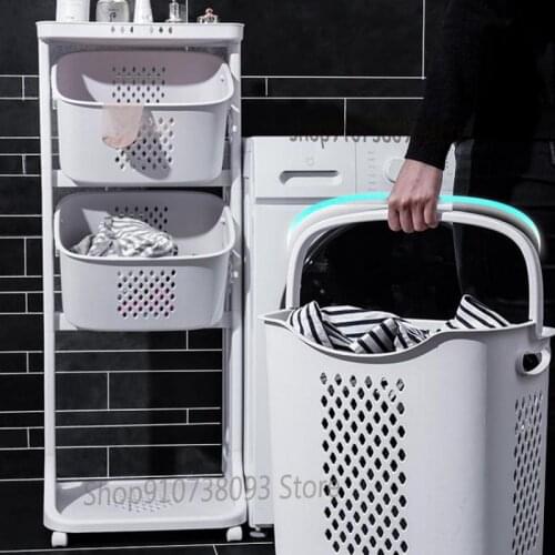 Toilet Shelf Floor Type Multi-layer Plastic Bathroom Toilet Bathroom Bathroom Storage And Storage Washing Machine