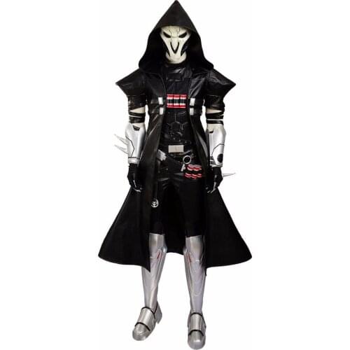 OW Reaper Cosplay Costume Deluxe Leather Full Set Tailor Made