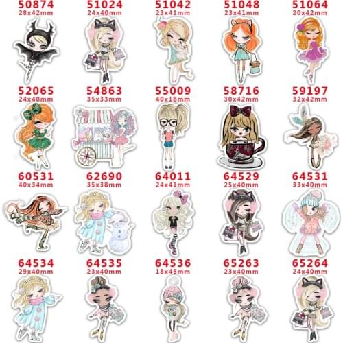 DIY Craft Supplies Sewing Accessories Cartoon Fairy Printed Planar Resins Mold 10 Pieces. PR-50874