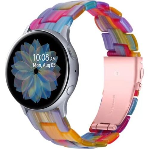 20mm 22mm Resin Watch strap for Samsung Galaxy Watch 46mm active 2 40 44mm Gear S3 Watchband for Huawei Watch gt 2e Bracelet