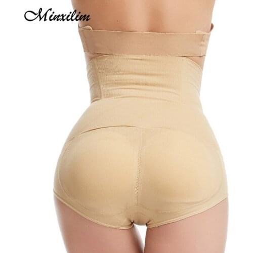 High Waisted Butt Lifter Sexy Hips Steel Bones Body Shapers To Waist Trainer Slimming Tummy Belly Sheath Corsets 2 pad underpant