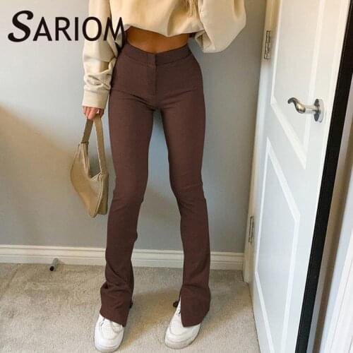 SARIOM Women's Flared Trousers