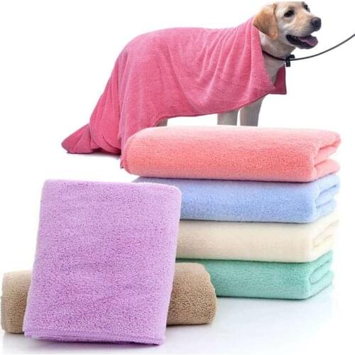 140*70cm Super-sized Microfiber Strong Absorbing Water Bath Pet Towel Soft Breathable Dog Towels For Golden Dogs Pet Accessories
