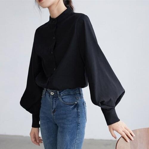 VNFDWJ Stand-up Collar Blouses