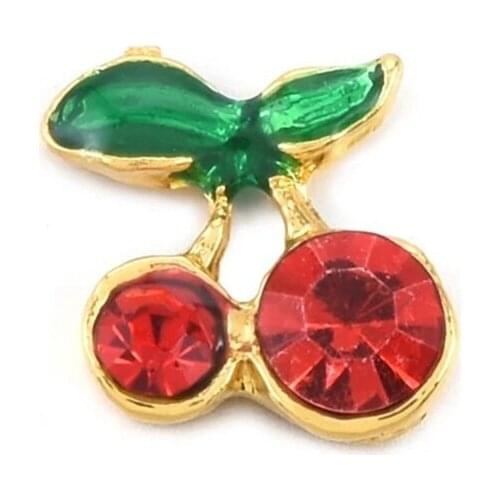 1Pcs Shiny 3D Cherry Shape Nail Art DIY Rhinestone Studs Glitters Charms Lay Gifts Manicure Tool