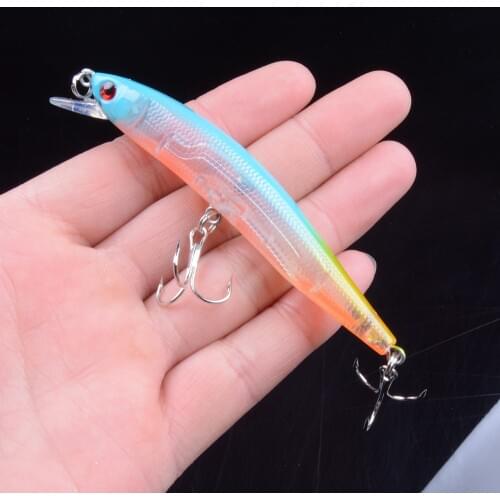 1pcs Fishing Lure 10m 8.1g Topwater Minnow Hard Bait Japan Mini Crankbait Carp Fishing Wobblers with two pcs #10 hooks