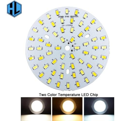 10pcs Warm/Cold White Two Color LED in One PCB 3W 5W 7W 9W 12W 15W 18W 5730 SMD Light Board Led Lamp Panel For Ceiling