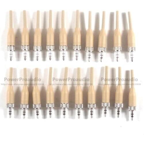 20x Plated 3.5mm 1/8 Screw Lock Stereo DIY Connector Audio Adapter for Sennheiser Sony Headset Tie Clip Lavalier Mic Microphone