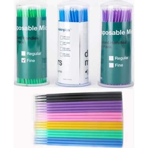 300PCS/Bottle Dental Disposable Micro Brushes Applicators Micro Brush Dentistry Odontologia Extension Tools Dentist tool