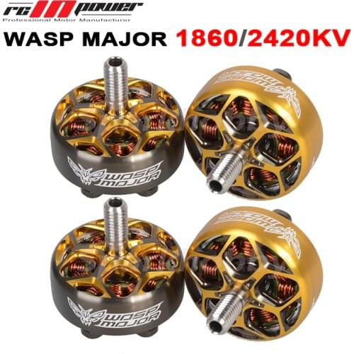 4PCS RCINPOWER WASP MAJOR 1860KV 5-6S 2420KV 4-5S Brushless Motor 22.6-6.5mm Professional-level for RC FPV Racing Drones