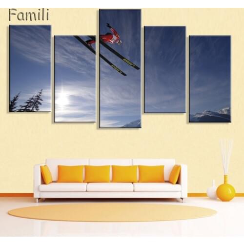 5Pcs/Set Surf On The Sea Canvas Printings Ski Doo Freeride Painting Wall Art Home Decoration Poster Printed Canvas Unframed