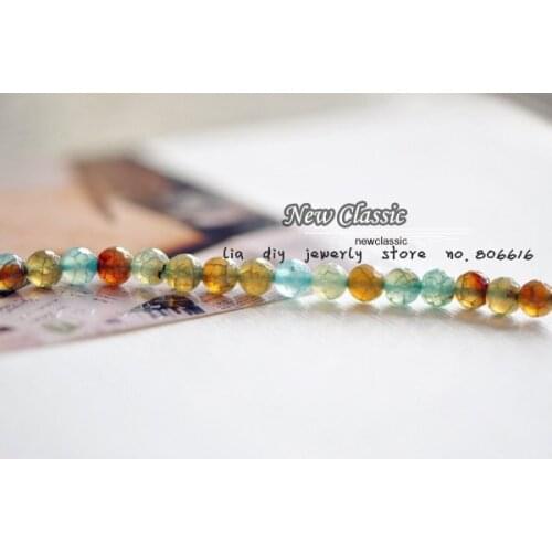 6MM 60Pcs Blue Natural Squama Rock Loose Bead Strands Semi-Precious Stone Jewelry Beads