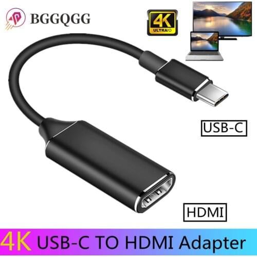 BGGQGG USB C Type-C to HDMI 4K 30hz Adapter Cable Adapter For MacBook SamsungS9/S8 USB-C To HDMI Converter For PC TV Display