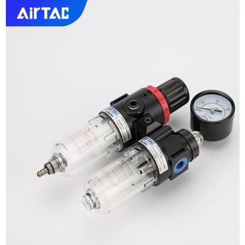 AirTAC Original Air Regulator Filter Lubricator FRL Two Union Treatment Oil Water Separation AFC1500 AFC2000