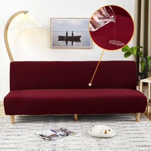 Waterproof Folding Armless Sofa Bed Cover Elastic Futon Cover Big Sofas for Living Room 3-seater Couch Cover Furniture for Home