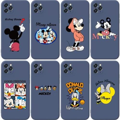 Disney mickey Anime Phone Case cover For iphone 12 Pro Max 11 8 7 6 S XR PLUS X XS SE 2020 mini cell shell Sapphire blue