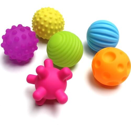 Baby Touch Hand Ball Toys Rubber Textured Hands Touch Ball Baby Sensory Toys Ball Bath Toys Hand Ball Toy For Children