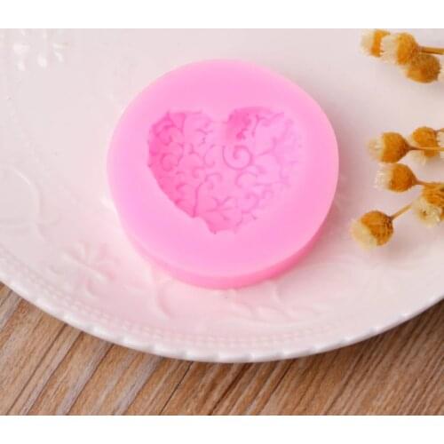 DIY 3D Heart Silicone Chocolate Fondant Mold Cake Decorating Bakeware Tools