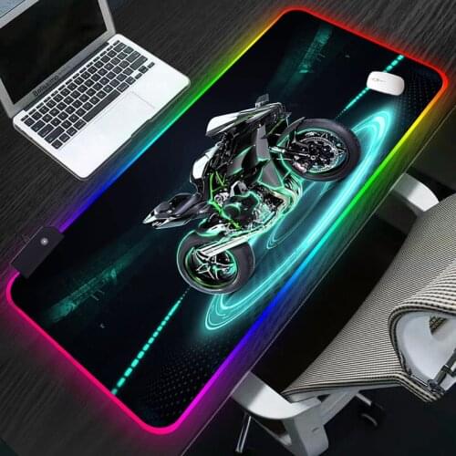 Mouse Pad Kawasaki RGB Esport Game Keyboard Rubber Games Accessories Tablet Game Desk 400X900 Desk Mat Game Tappetino Mousepad