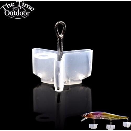 Lightweight and durable White Plastic treble hooks Covers sheath case safety protector Holders case Fishing Accessories tackle