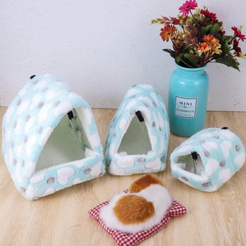 Small Animal Pets Cage Hanging Hammock Winter Warm Plush Hamster Nest Guinea Pig Squirrel Mice Rat Sleeping Bed Nest House