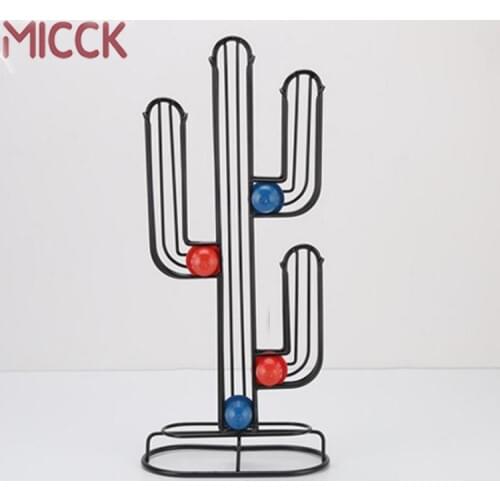 MICCK Nespresso Capsule Holder Stainless Steel Coffee Pod Holder Creative Cactus Dispenser Coffee Dispensing Tower Stand Fits