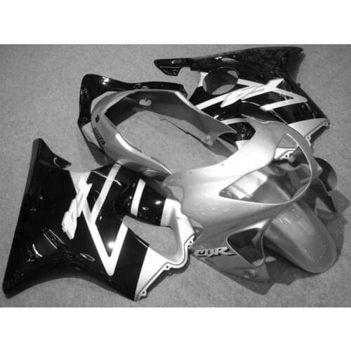 Motorcycle Bodywork Fairing Kit For H CBR600F4 1999 2000 99 00 BLACK Silver ABS Plastic Injection Molding CBR600 F4 CBR 600