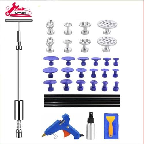 Slide Hammer 2 in 1 T Bar Repair Tools Glue Puller Dent Removel Puller Tools Paintless Dent Repair Kit